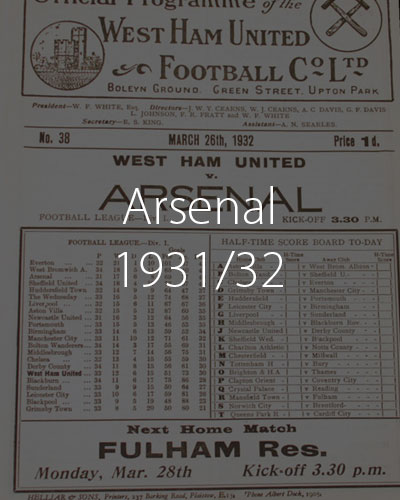 Arsenal 1931 1932