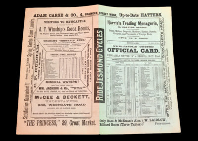 Newcastle v Seghill 02.03.1901 Colin Veitch in the A team