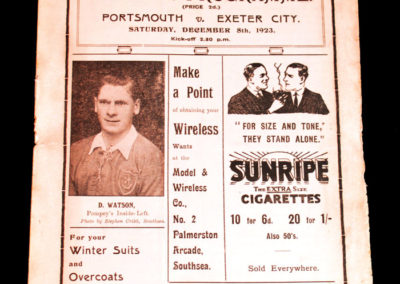 Portsmouth v Exeter 08.12.1923