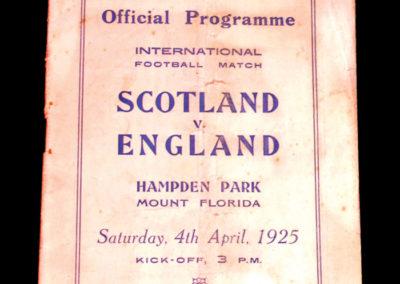 Scotland v England 04.04.1925