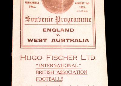 West Australia v England 01.08.1925