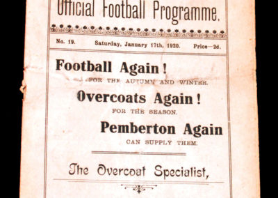 Crewe Alexandra v Manchester City Reserves 17.01.1920