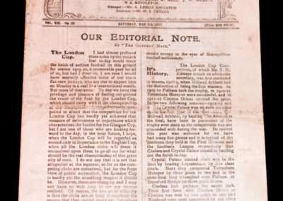 Chelsea V Crystal Palace 08.05.1920 (played at Arsenal)