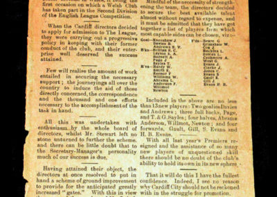 Cardiff v Clapton 30.08.1920