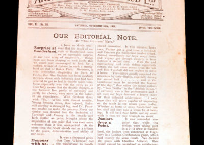 Arsenal v Sunderland 25.11.1922