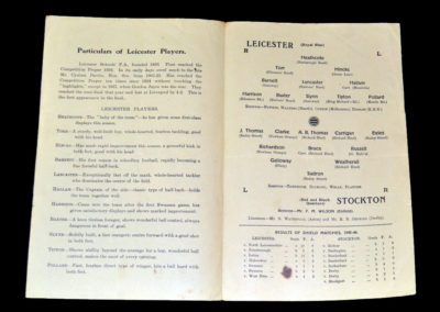 Stockton v Leicester Boys 11.05.1946 Final First Leg