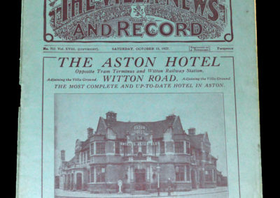 Aston Villa v Sunderland 15.10.1927