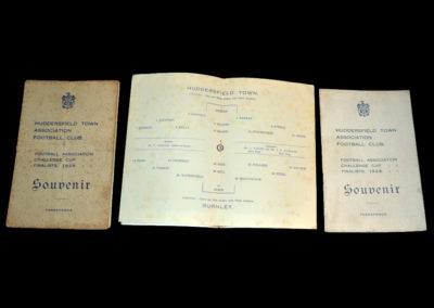 Huddersfield v Burnley 25.04.1928 | Huddersfield v Sheffield United 30.04.1928 | Huddersfield v Portsmouth 05.05.1928 ( Cup Souvenirs )