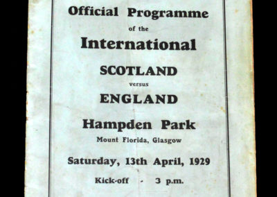 Scotland v England 13.04.1929