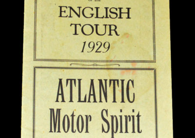 South Africa Tour Souvenir June - July 1929