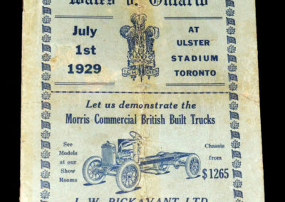 Ontario v Wales 01.07.1929