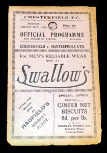 Chesterfield v Hartlepools Utd 25.01.1930
