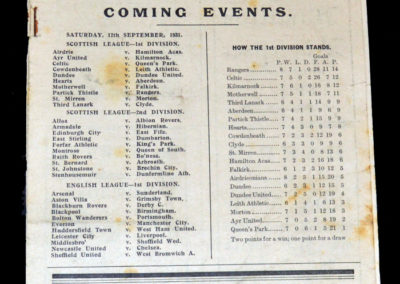 Albion v Hamilton 05.09.1931 | Airdrie v Motherwell 05.09.1931