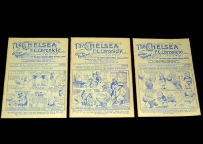Chelsea v Villa 19.09.1931 | Chelsea v Liverpool 03.10.1931 | Chelsea v Derby 07.11.1931