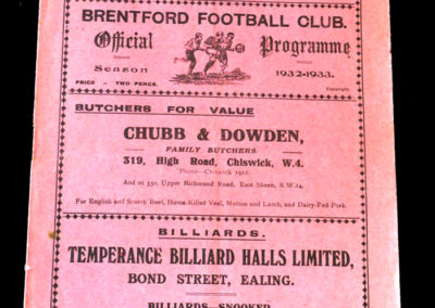 Brentford v Aldershot 24.12.1932