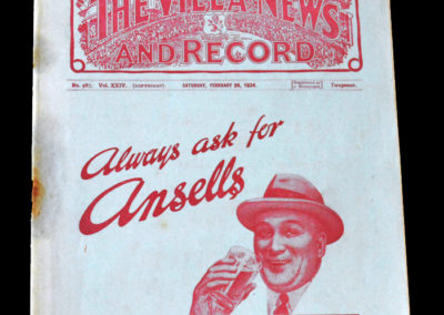 Aston Villa v Stoke 24.02.1934