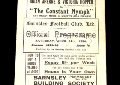 Barnsley v Stockport 14.04.1934
