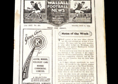 Walsall v Southport 21.04.1934