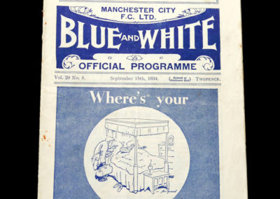 Man City v Stoke 15.09.1934