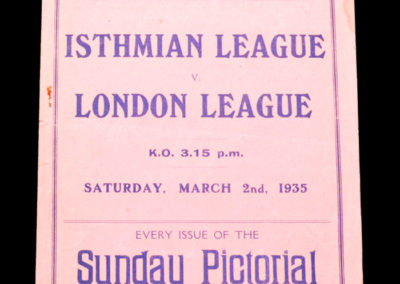 Isthmian League v London League 02.03.1935 Denis Compton at 16.