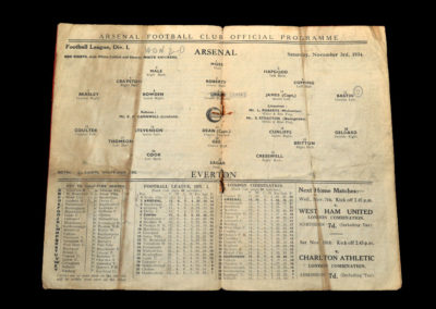 Arsenal v Everton 03.11.1934