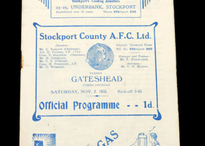 Stockport v Gateshead 02.11.1935