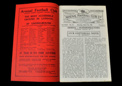 Arsenal v Huddersfield 07.03.1936