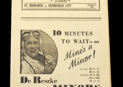 St Bernards v Edinburgh 05.09.1936