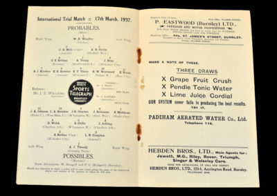 Probables v Possibles 17.03.1937 (English Trial)