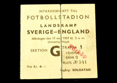 Sweden v England 17.05.1937
