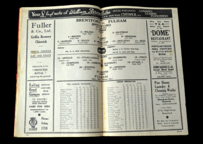 Brentford v Fulham 08.01.1938 3rd Round 3-1