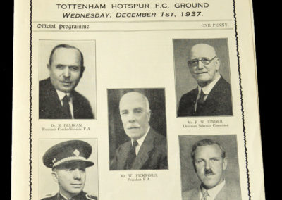 England v Czechoslovakia 01.12.1937