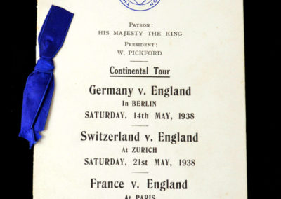 England Tour Itinerary 14-26 May 1938
