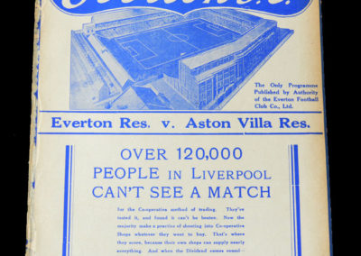 Everton Reserves v Aston Villa 15.09.1937