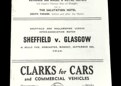 Sheffield v Glasgow 20.09.1937