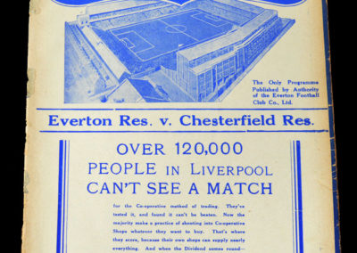 Everton Reserves v Chesterfield 08.01.1938
