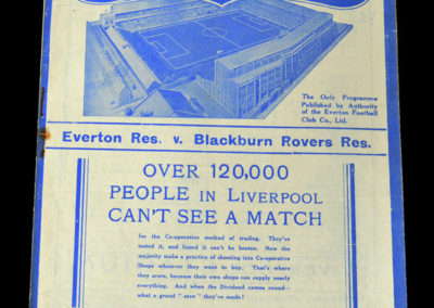 Everton Reserves v Blackburn 02.02.1938