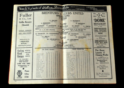 Brentford v Leeds 11.12.1937