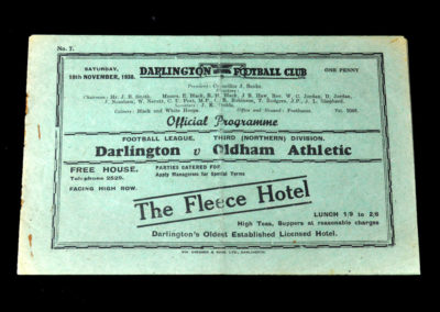 Darlington v Oldham 19.11.1938