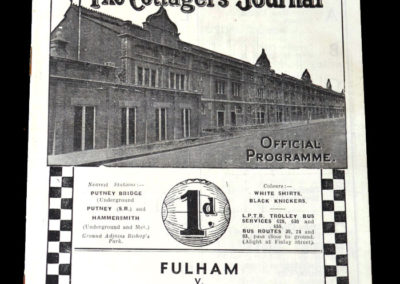 Fulham Reserves v Luton Reserves 28.08.1939