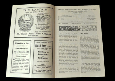 Crystal Palace v Bristol Rovers 02.09.1939