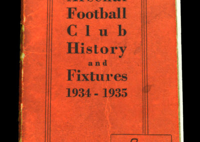 1934/35 Arsenal Season Handbook