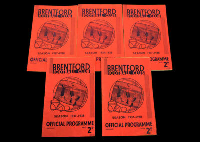 Brentford v Blackpool 16.09.1937 | v Charlton 16.10.1937 | v Portsmouth 30.10.1937 | v Middlesbrough 13.11.1937 | v West Brom 27.11.1937