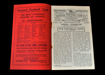 Arsenal v Sunderland 12.09.1936