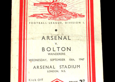 Arsenal v Bolton 10.09.1947