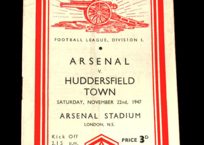 Arsenal v Huddersfield 22.11.1947