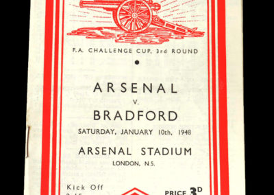 Arsenal v Bradford Park Ave 10.01.1948
