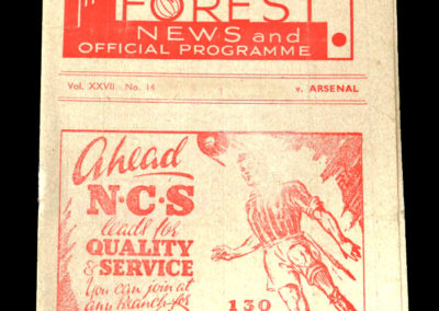 Arsenal v Notts Forest 24.01.1947 - Friendly