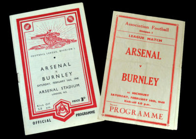 Arsenal v Burnley 14.02.1948