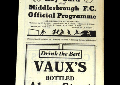 Arsenal v Middlesbrough 29.03.1948